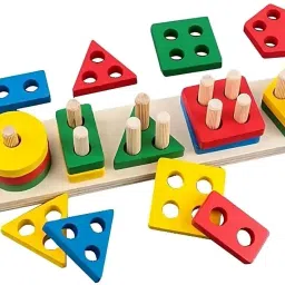 Wooden Pattern Block Puzzle Game for Kids, Activity Game For Babies-image-2