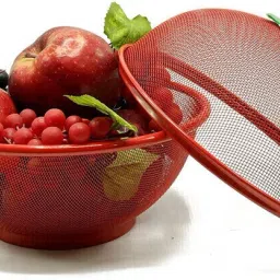 Shape Fruit & Vegetable Basket With Protective Lid-New1 Steel Fruit & Vegetable Basket-image-86