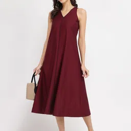 Pink Fort Women Cotton A-Line Dress-picture-18