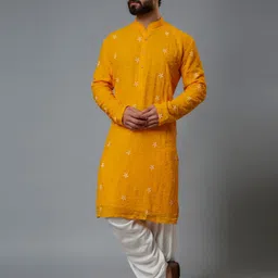 sven suits Men Embroidered Regular Kurta with Patiala-picture-17
