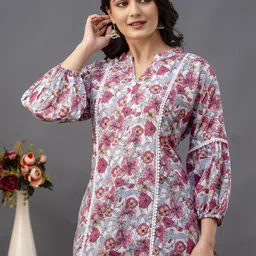 NISHABD Floral Print Cotton Top-image-34