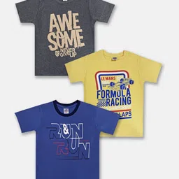 Here&Now X Game Begins Boys Set of 3 Assorted Printed T-shirts-20