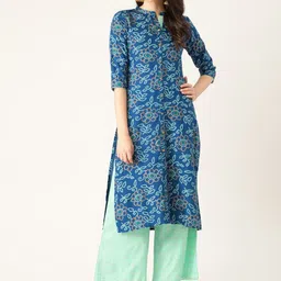 Anouk Floral Printed Regular Straight Kurta with Palazzos-image-85