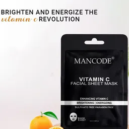 MANCODE Set Of 3 Vitamin C Facial Sheet Mask-25ml Each image 5