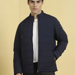 Allen Solly Men Stand Collar Solid Casual Puffer Jacket-image-65