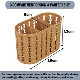 Kuber Industries Grey Pack of 4 Self Design Stationery Organizer With 3 Compartments image 4