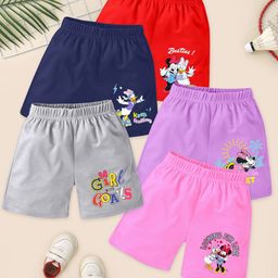 KUCHIPOO Girls Printed Minnie Mouse Fashion Shorts-image-78