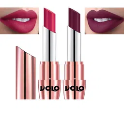 VOLO Set Of 2 Creme Matte Lipstick 3.5g Each - Passion Pink 644- Wine 647-image-89