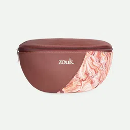 ZOUK Freya Nicobar Coral Textured Water Resistant Vegan Leather Waist Pouch-88