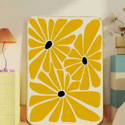 SAF White & Yellow Daisy Floral Printed Wall Art-image-18