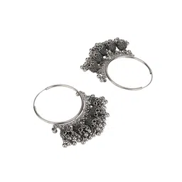 Sangria Silver-Plated Hoop Earrings image 3