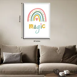 Chalk My Theme White & Pink 1 Piece Wood Other Wall Paintings-image-96