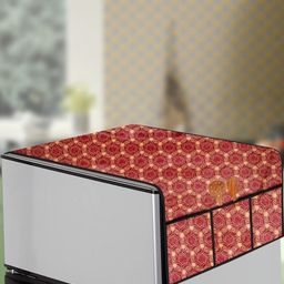 The Furnishing Tree Maroon Plastic Refrigerator Cover-image-47