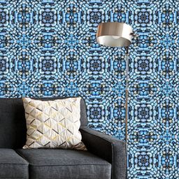ArtzFolio Printed UV-Resistant Anti-Bacterial Blue Stone Pattern Peel & Stick Wallpaper-image-5