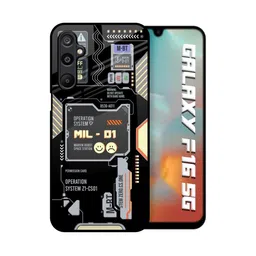QRIOH Unisex Samsung Galaxy F16 5G Typography Exposed Parts Shockproof Glass Back Case-picture-29