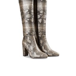 Bxxy Block Heel Snake-Pattern Knee Long Boots-image-83