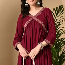 Jaipurite Women Solid Daily A-Line Kurta-picture-37