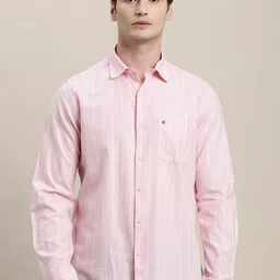 Turtle Men Relaxed Slim Fit Opaque Striped Casual Shirt-image-97