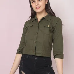 QIOA Women Lightweight Denim Jacket with Embroidered-picture-56