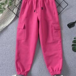 YK X Trampoline Kids Cotton Mid-Rise Cargo Joggers-picture-28