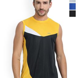 FTX Pack Of 4 Color Blocked Round Neck Gym Vests 709-2_709-7_709-9_709-16-S-image-90