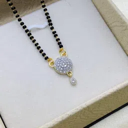 Wynona Gold-Plated Artificial Stones and Beads Mangalsutra-image-6