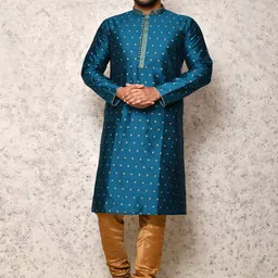 RANAK Men Thread Work Kurta-image-25