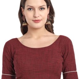 Boat Neck Women Blouse-image-75