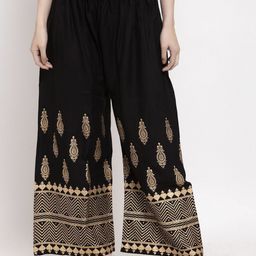 STYLE PREZONE Women Ethnic Motifs Printed Relaxed Trousers-image-84