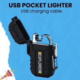 Explorer USB Rechargeable (Cigaratte Lighter)Windproof Flameless ARC LighterK474 Explorer USB Rechargeable (Cigaratte Lighter)Windproof Flameless ARC LighterK474 Pocket Lighter-image-92