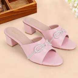 DressBerry Embellished Block Heel Sandals-17