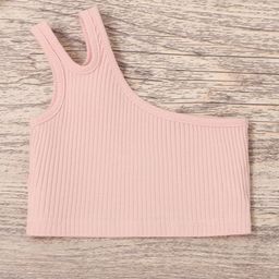 YK Girls Striped V-Neck Extended Sleeves Pockets T-shirt-image-4