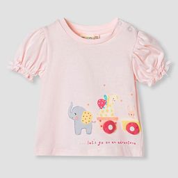 Juniors by Babyshop Infant Girls Graphic Printed Round Neck Cotton Regular Fit T-shirt-picture-44