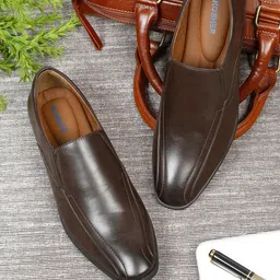 Kosher Men Round Toe Formal Slip-On Shoes-image-88