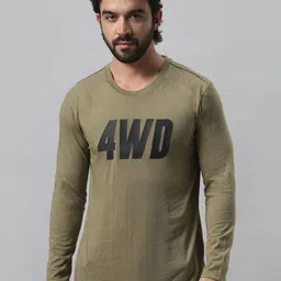 BE POSITIVE Men Typography Printed Round Neck T-shirt-picture-45