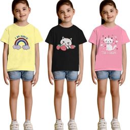 VIVEX Girls Pink Tshirts-image-79