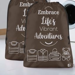 Kuber Industries Brown 2 Pieces Printed Multi-Utility Organisers-52