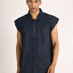 The Roadster Lifestyle Co. Men Pure Cotton Oversized Denim Jacket-image-31