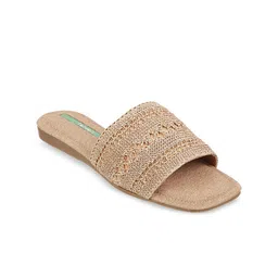 Catwalk Women Embroidered Open Toe Flats-image-32