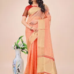 Mitera Woven Design Zari Organza Designer Saree-41