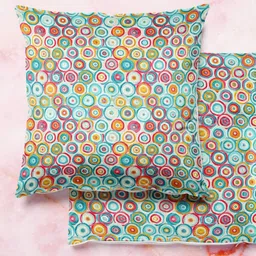ArtzFolio Multicoloured Set of 2 Velvet Square Cushion Covers-image-82