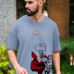 Metronaut Men Thor Superhero Printed Round Neck Cotton Oversized T-shirt-image-38