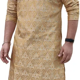 Men Jacquard Kurta Pyjama Set-image-21