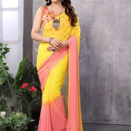 VS MALL Poly Georgette Ready to Wear Saree-picture-23