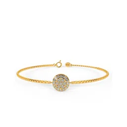 Whitehathi 92.5 Sterling Silver Gold-Plated Zircon Studded Charm Bracelet-image-57