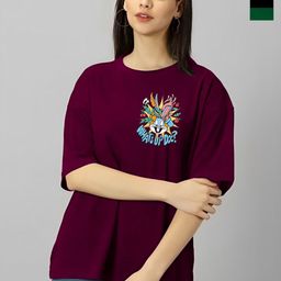 Kushi Flyer Women Typography 2 Printed Applique T-shirt-image-82