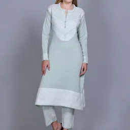 MONTREX Women Floral Regular Kurti with Pyjamas & With Dupatta-image-5