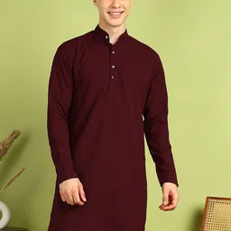 PulseIQ Men Geometric Printed Daily Cotton Straight Kurta-picture-15