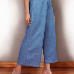 DressBerry Women Wide Leg High-Rise Light Fade Jeans-image-76