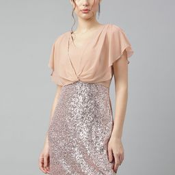 Latin Quarters Embellished Flutter Sleeve Bodycon Dress-image-95
